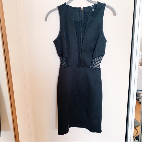 Black Cocktail Dress with Sheer Inserts! 🥂 - Picture 1 of 3